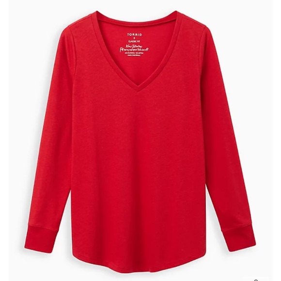NEW torrid V neck red top - Picture 1 of 8